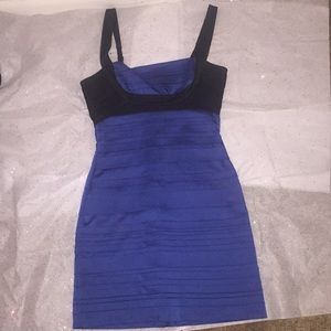 Blue and Black BCBGMAXAZRIA Dress